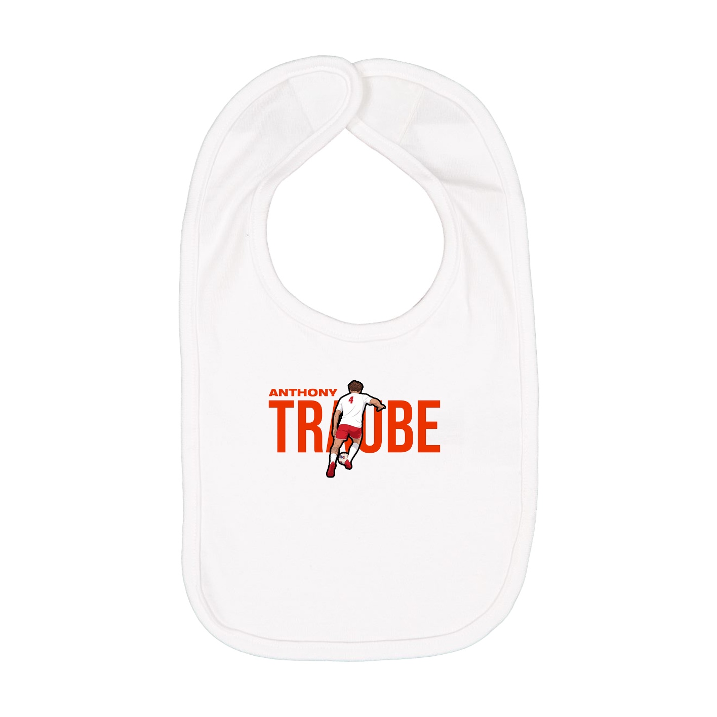 Infant Bib — Player Name in White