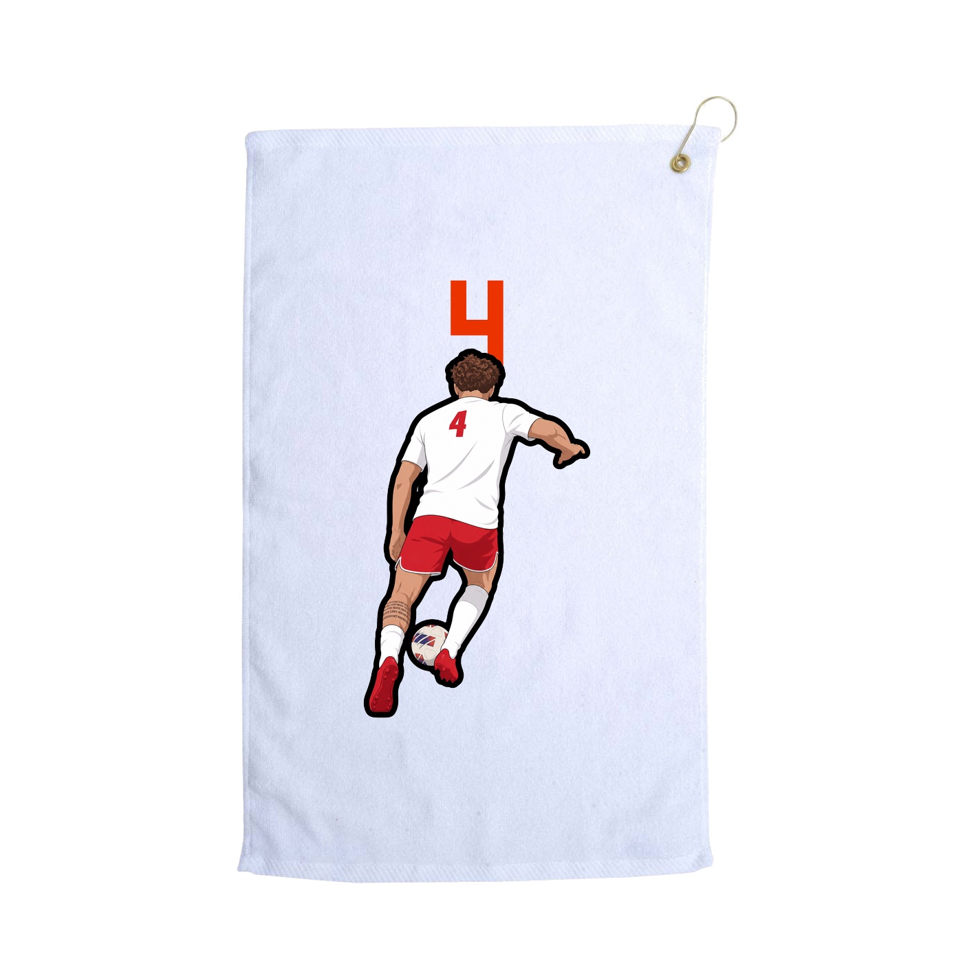 Golf Towel — Number Top in White