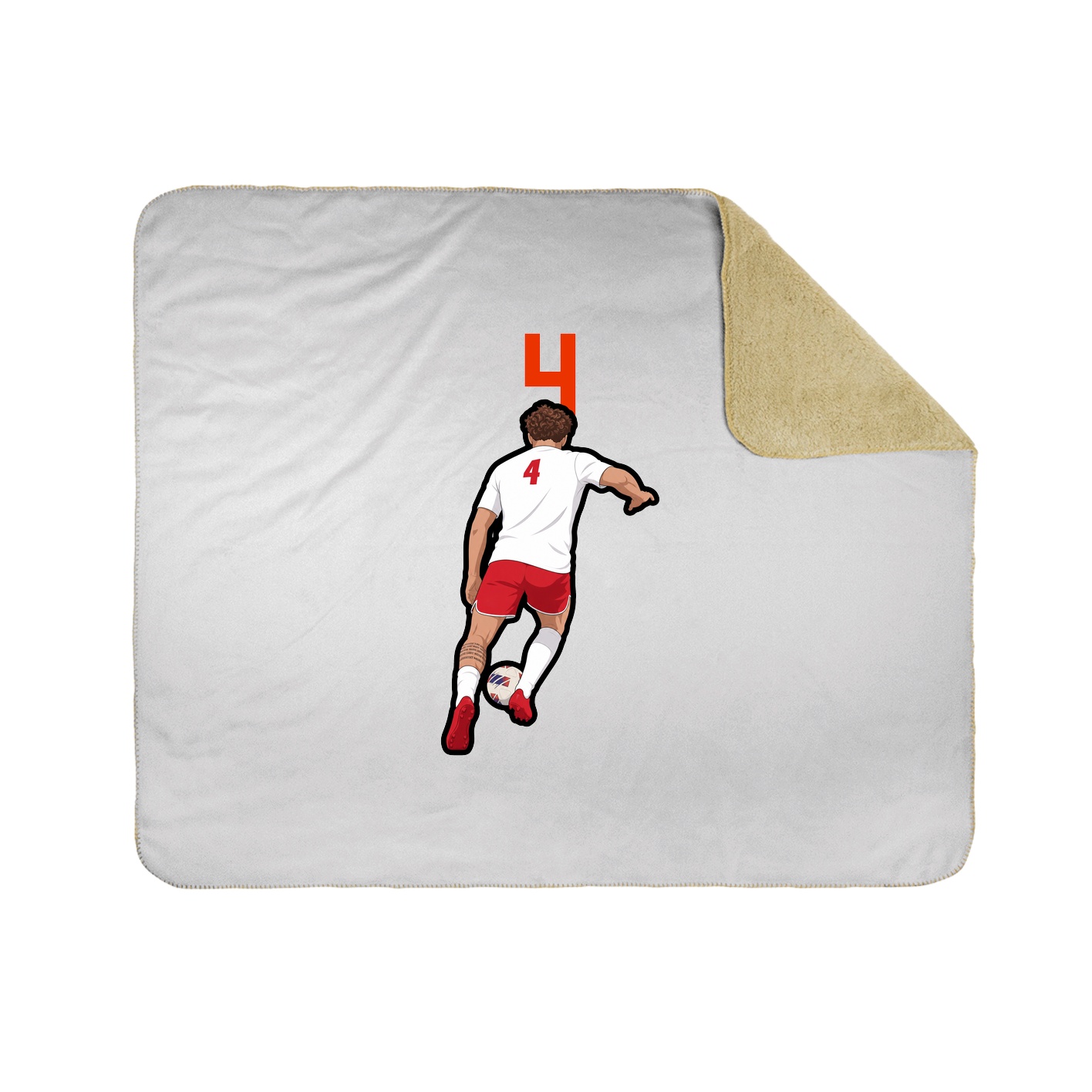 Throw Blanket — Number Top in White