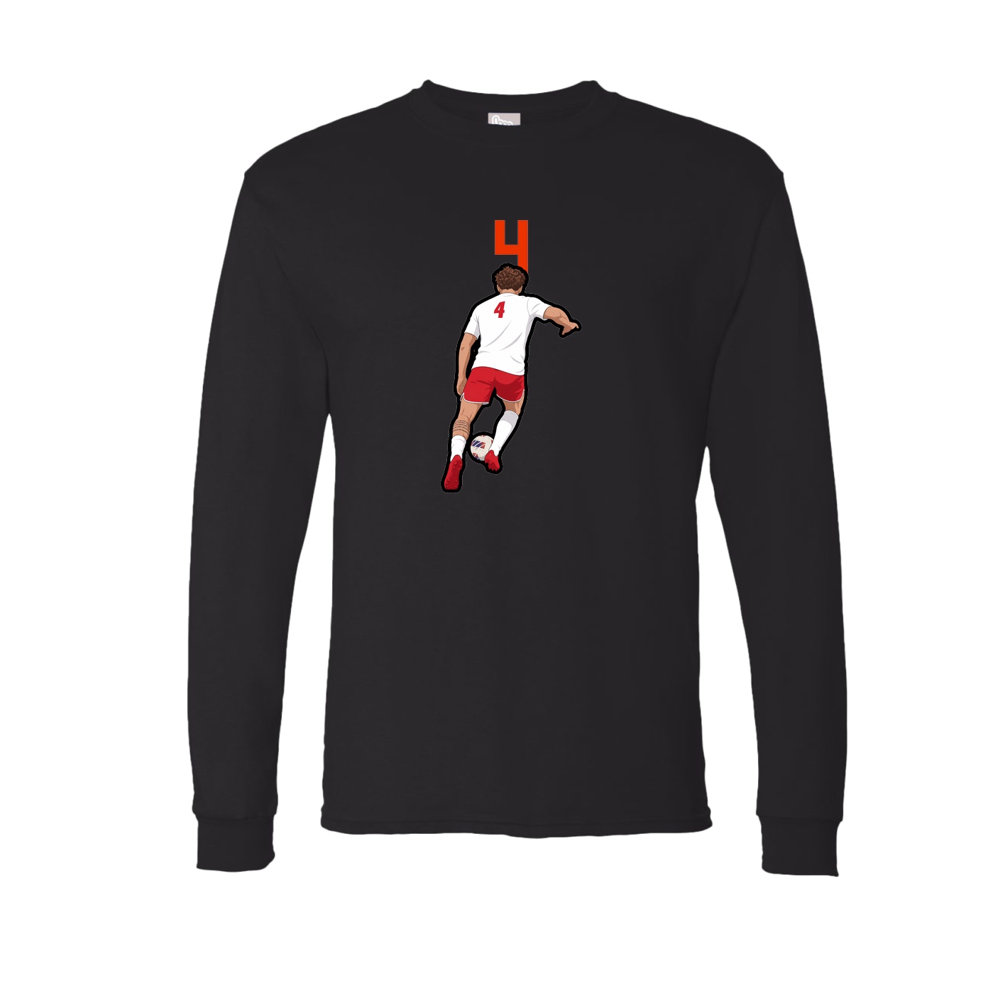 Long Sleeve Tee — Number Top in Black
