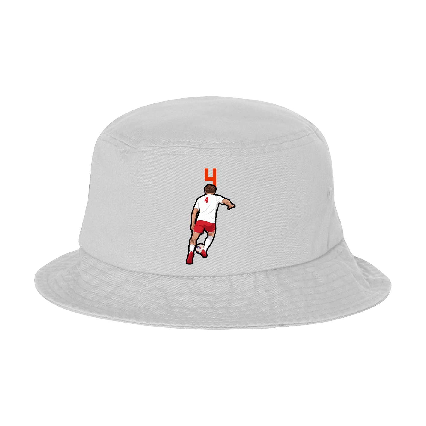 Bucket Cap — Number Top in White