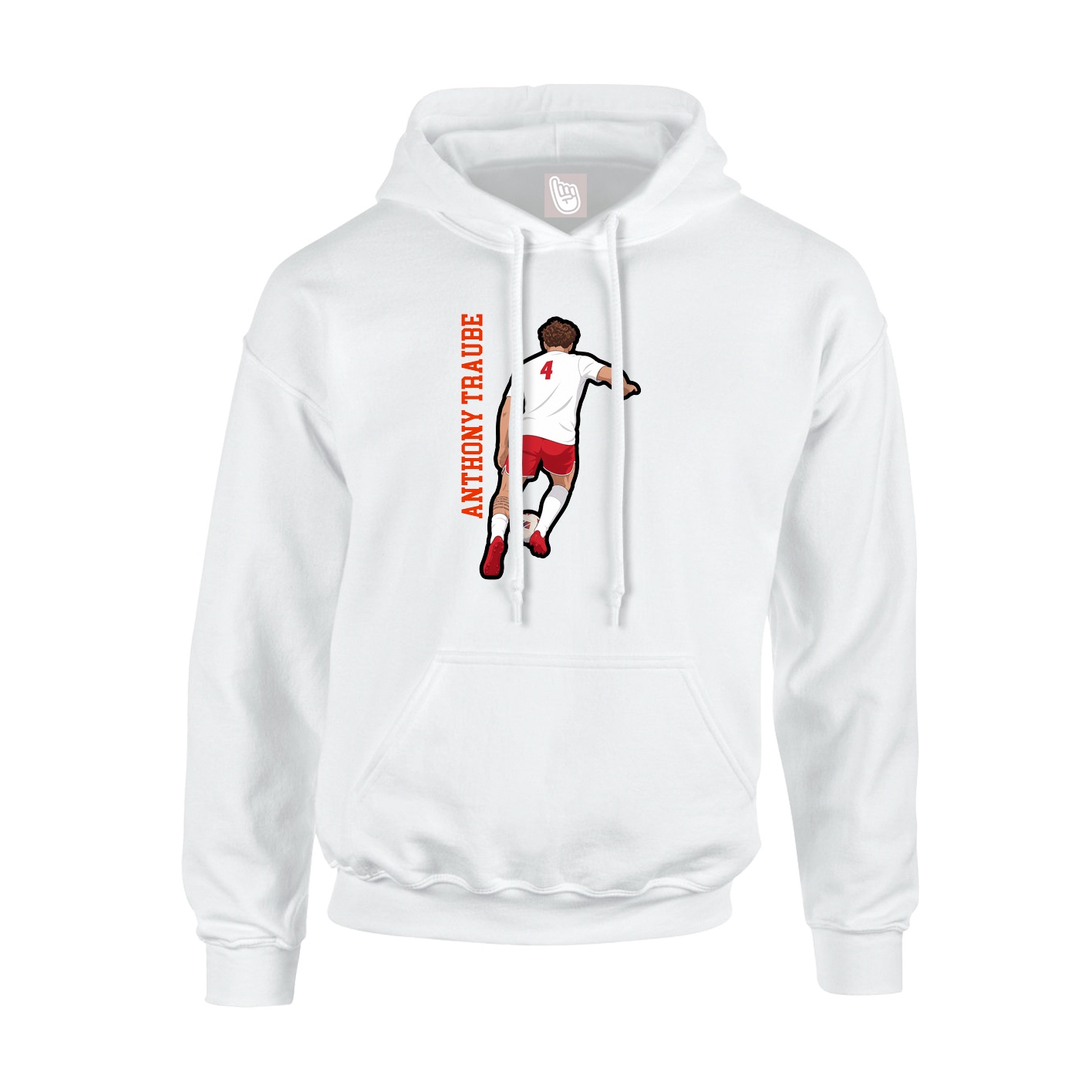 Hoodie — Name Vertical in White