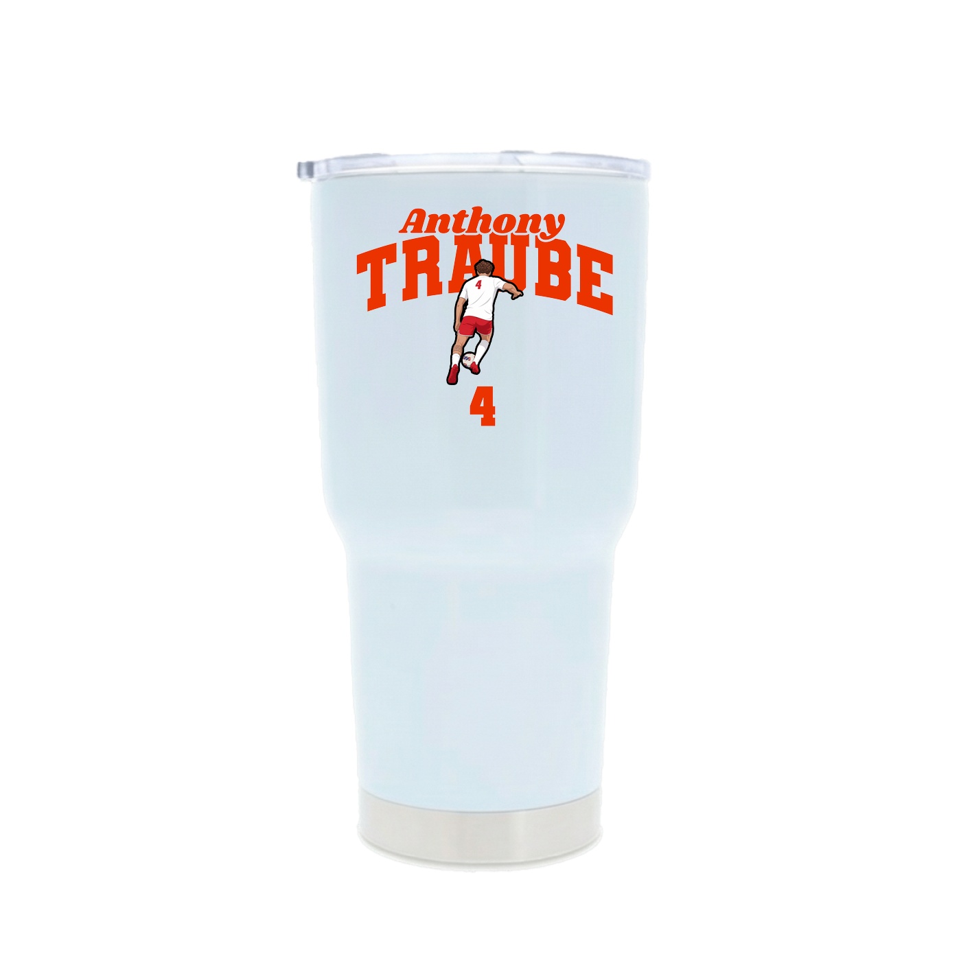 30oz Stainless Steel Tumbler — Signature Arch in White