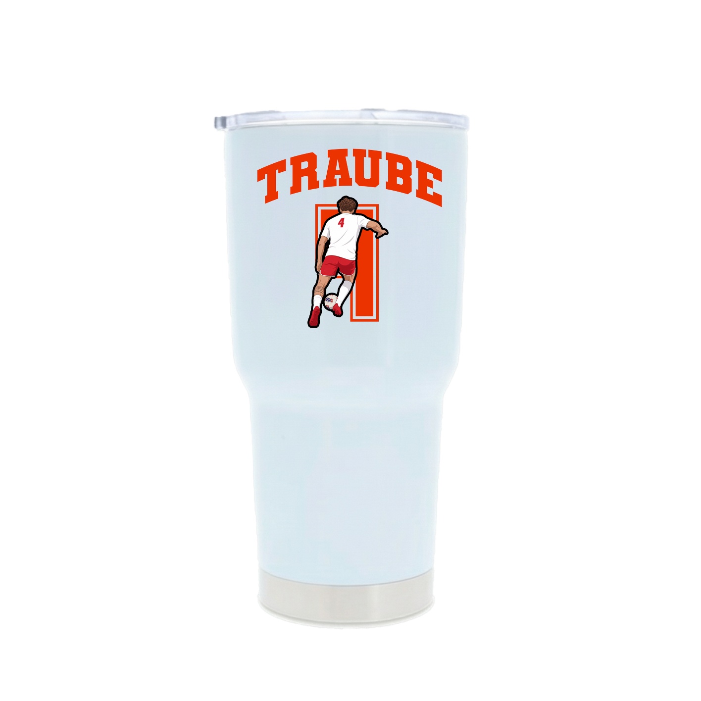 30oz Stainless Steel Tumbler — Number in White