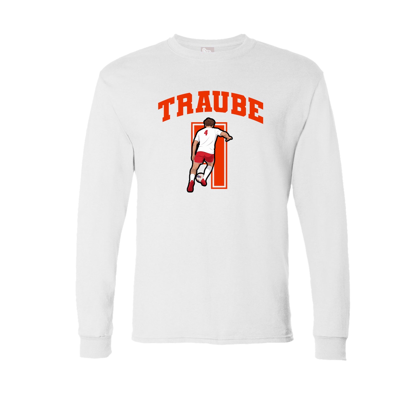 Long Sleeve Tee — Number in White