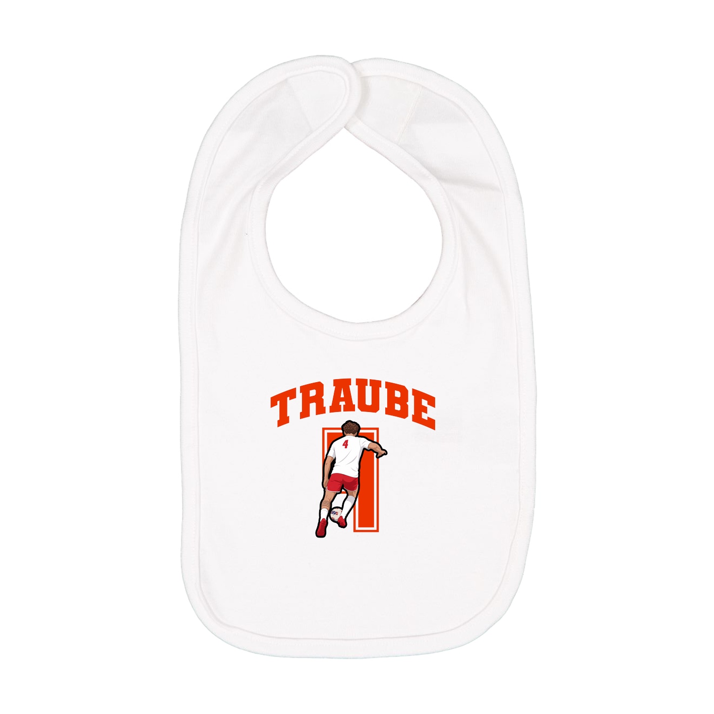 Infant Bib — Number in White
