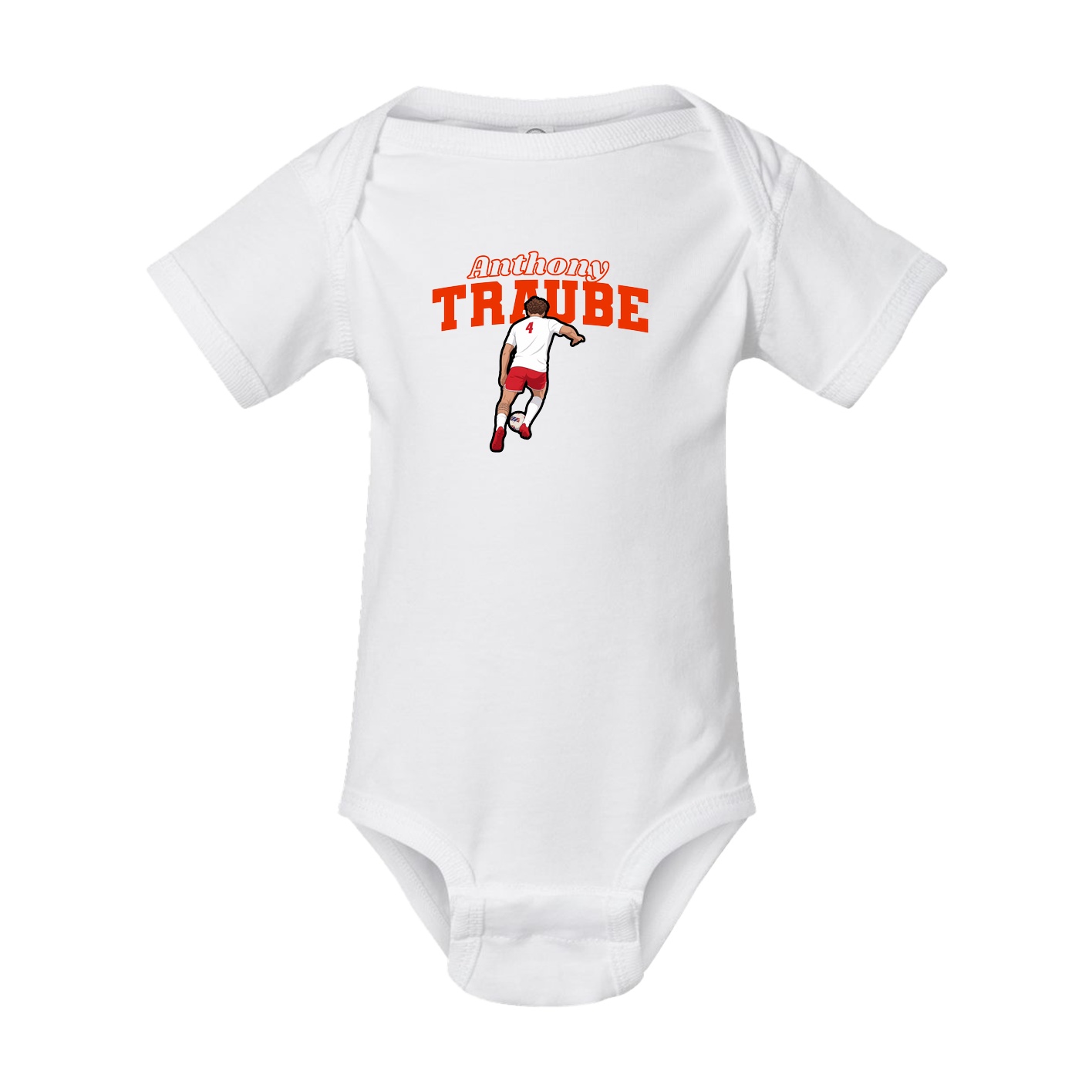 Baby Onesie — Name Arch in White
