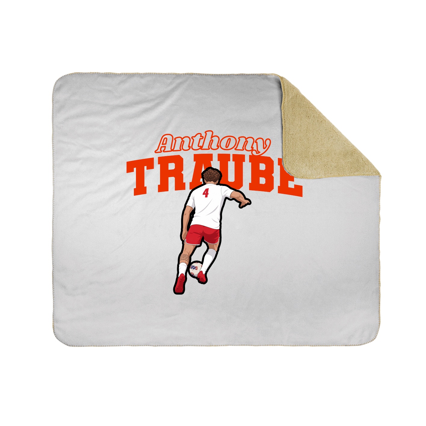 Throw Blanket — Name Arch in White