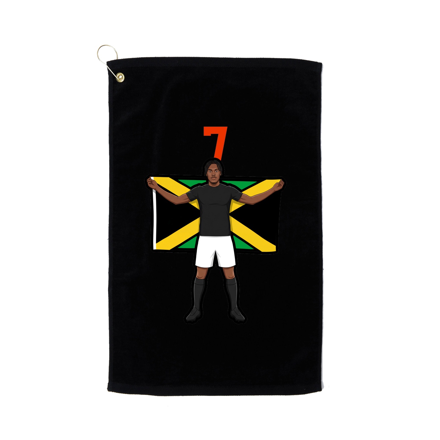 Golf Towel — Number Top in Black