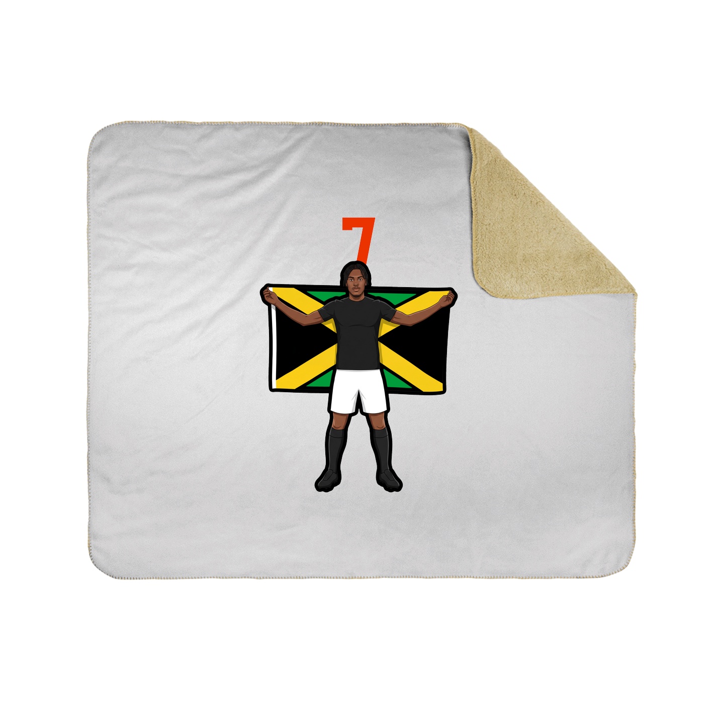 Throw Blanket — Number Top in White