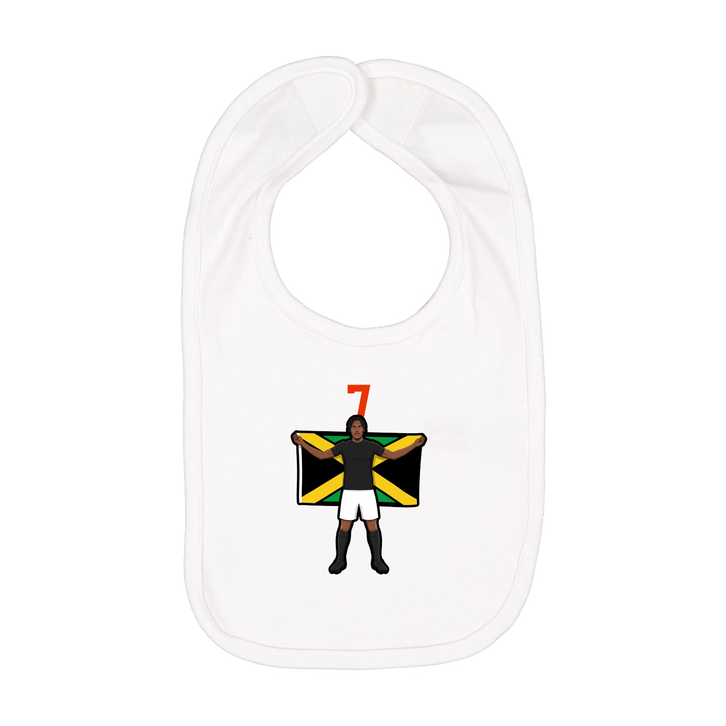 Infant Bib — Number Top in White