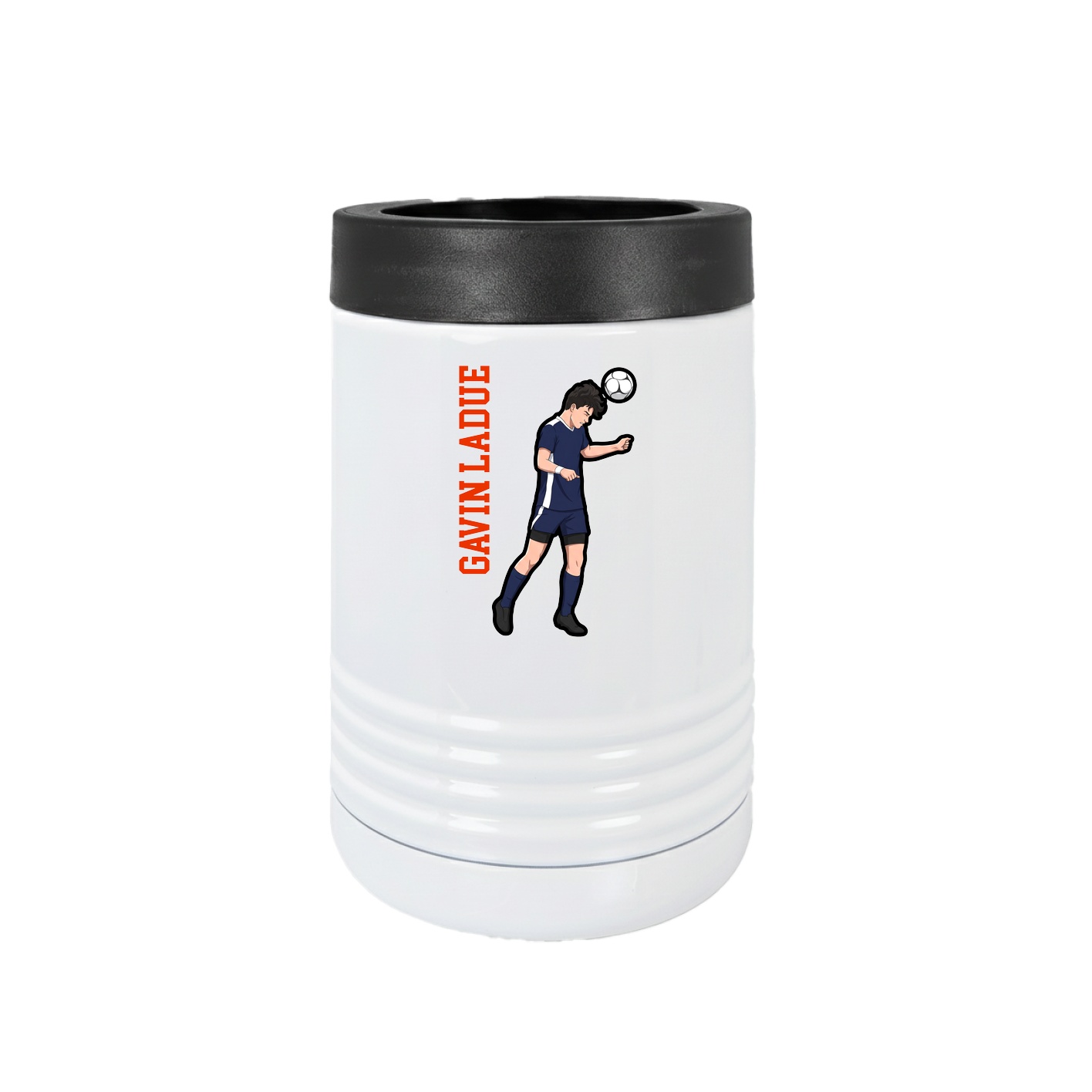 Beverage Holder — Name Vertical in White
