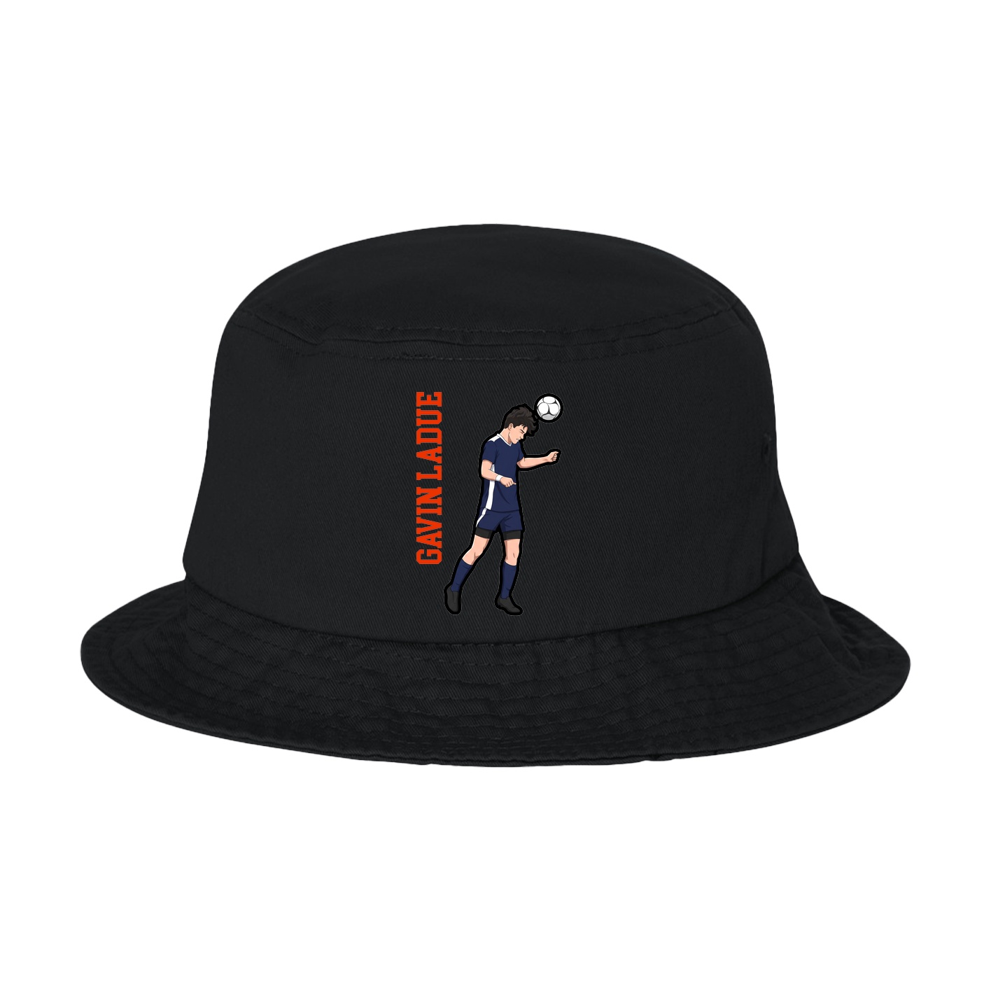 Bucket Cap — Name Vertical in Black