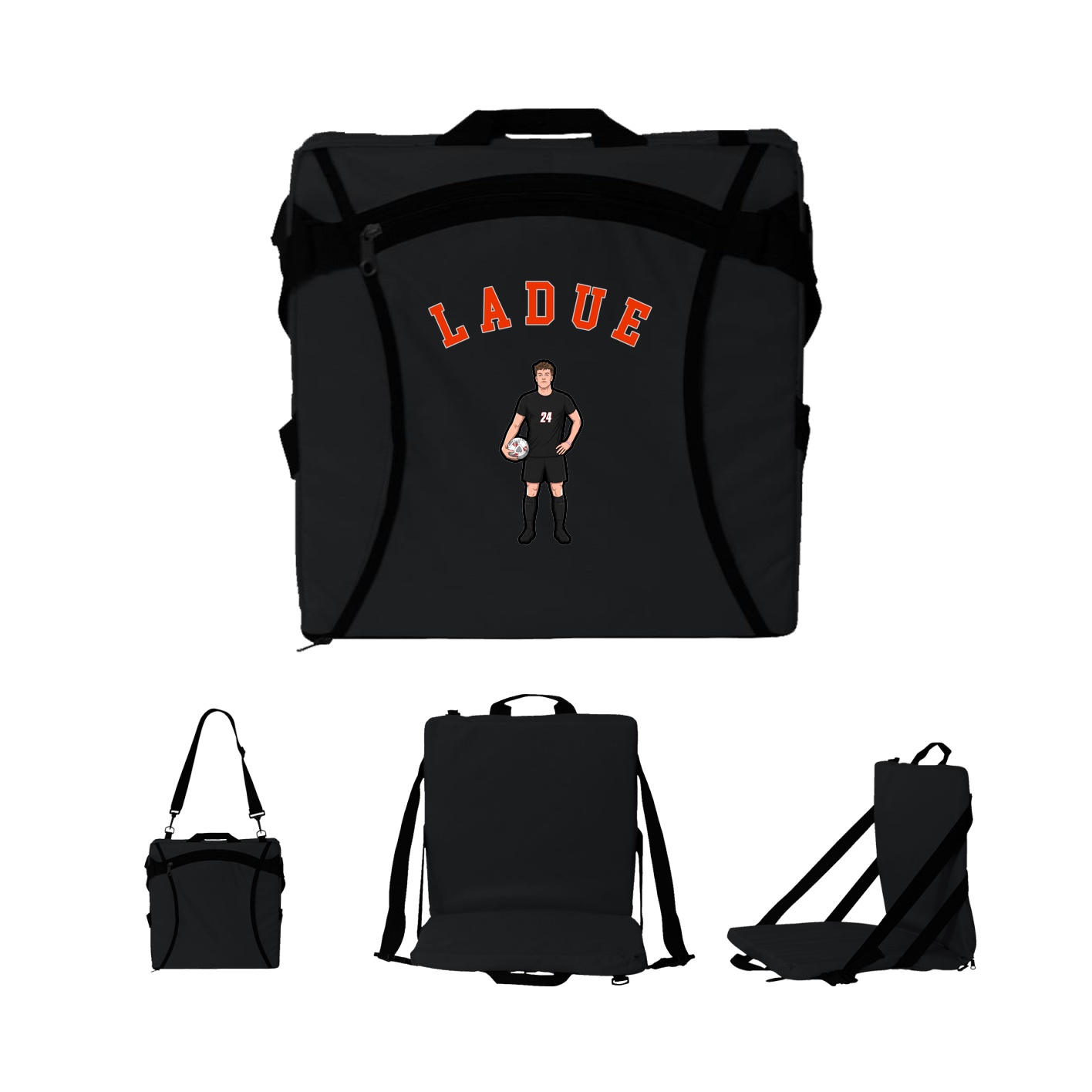 Folding Stadium Seat — Shirsey Arch in Black