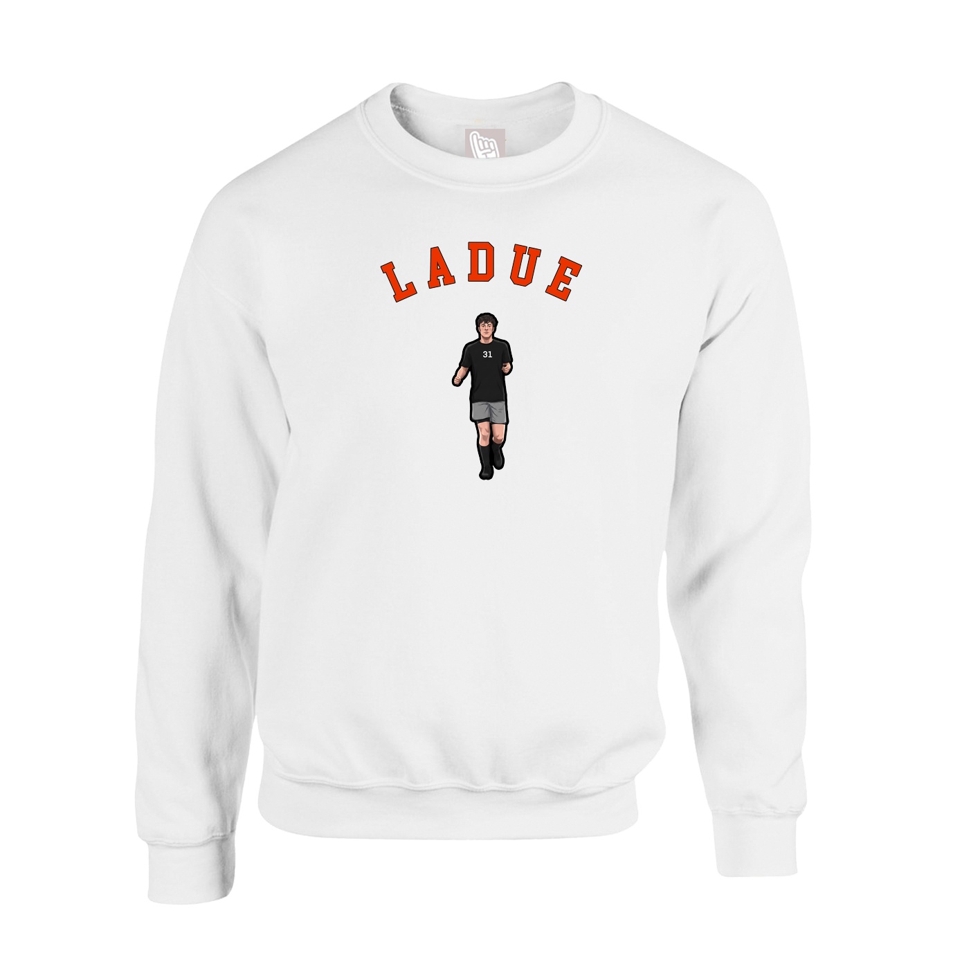 Fleece Crew — Shirsey Arch in White