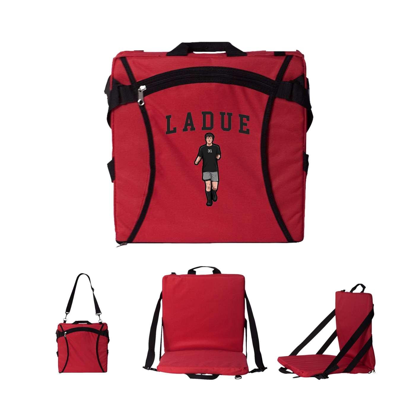 Folding Stadium Seat — Shirsey in Red