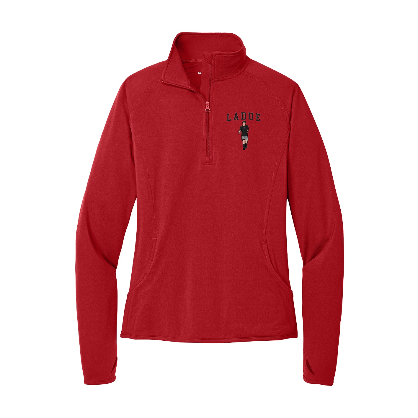 Women's Q-Zip Pullover — Shirsey in Red