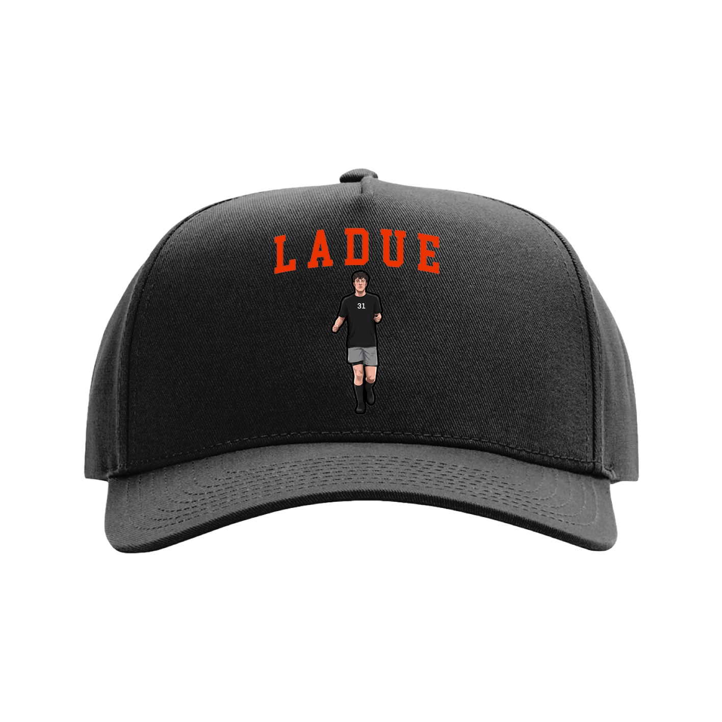 Full Fabric Five-Panel Champ Cap — Shirsey in Black