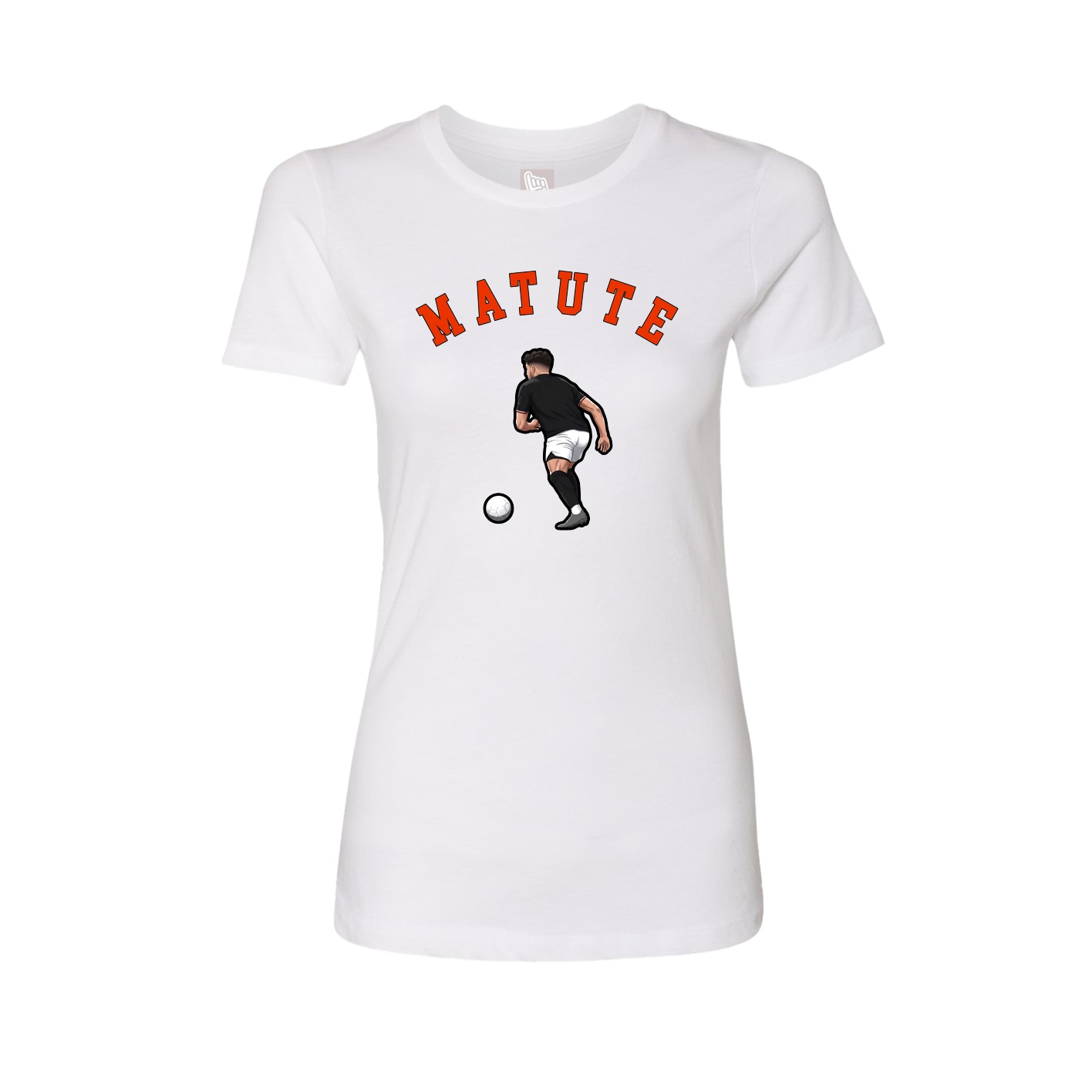 Fitted Women's Tee — Shirsey Arch in White