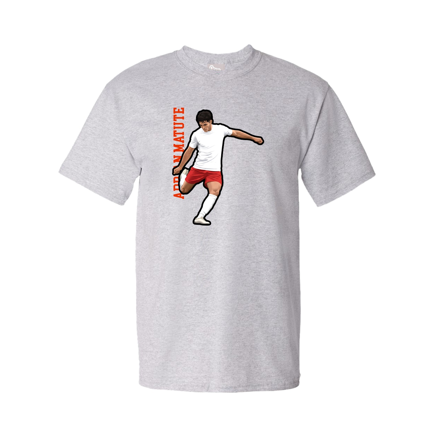 Tee — Name Vertical in Grey