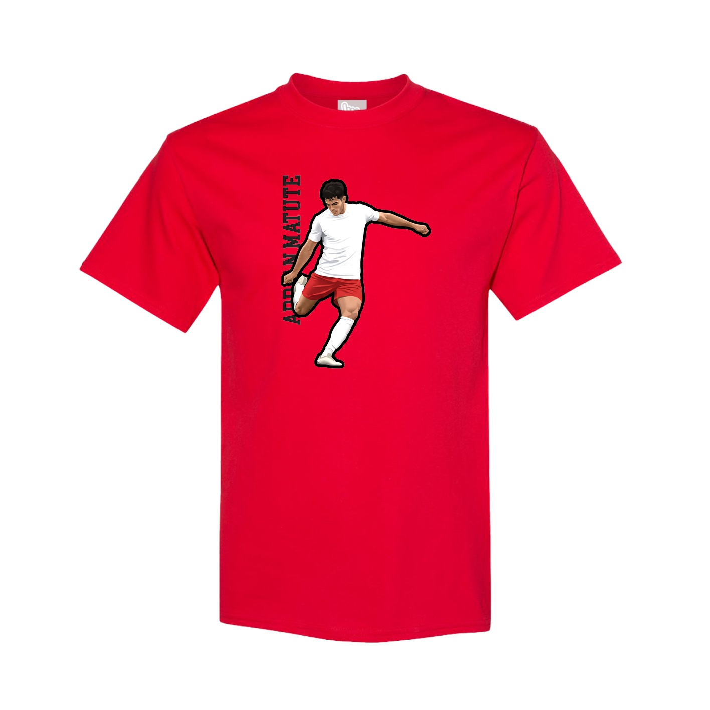 Tee — Name Vertical in Red