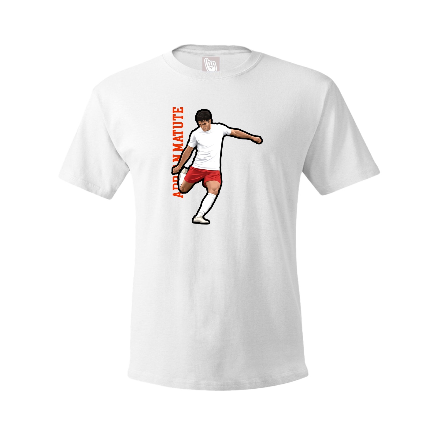Youth Tee — Name Vertical in White
