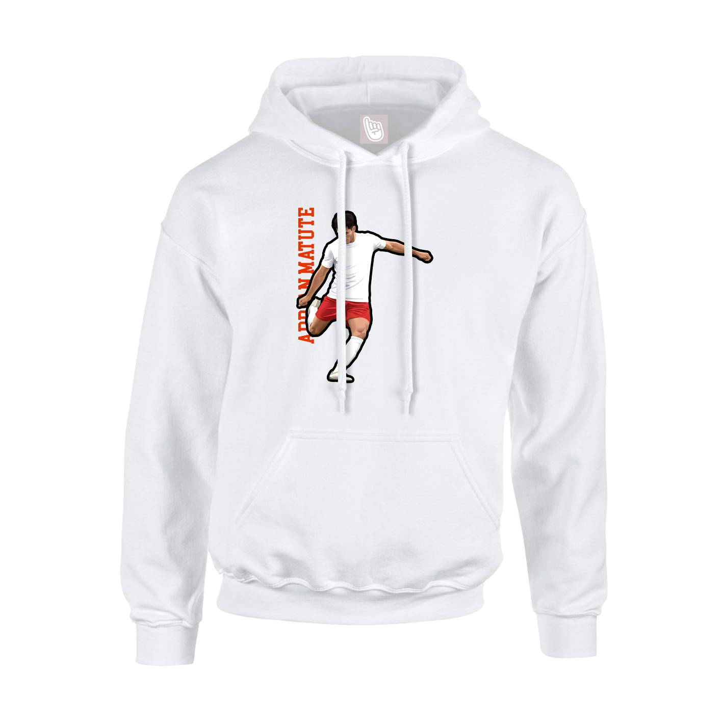 Youth Hoodie — Name Vertical in White