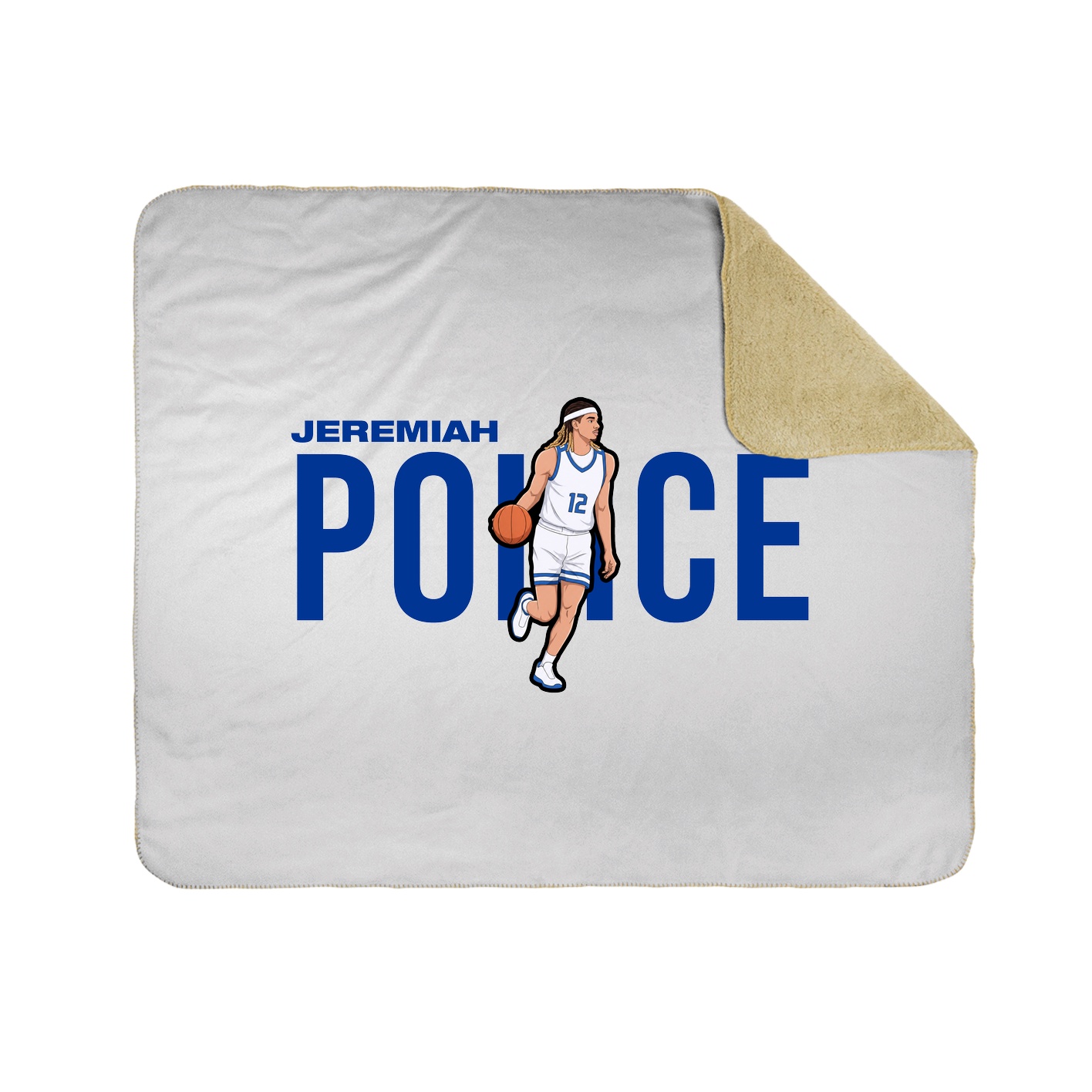 Throw Blanket — Player Name in White