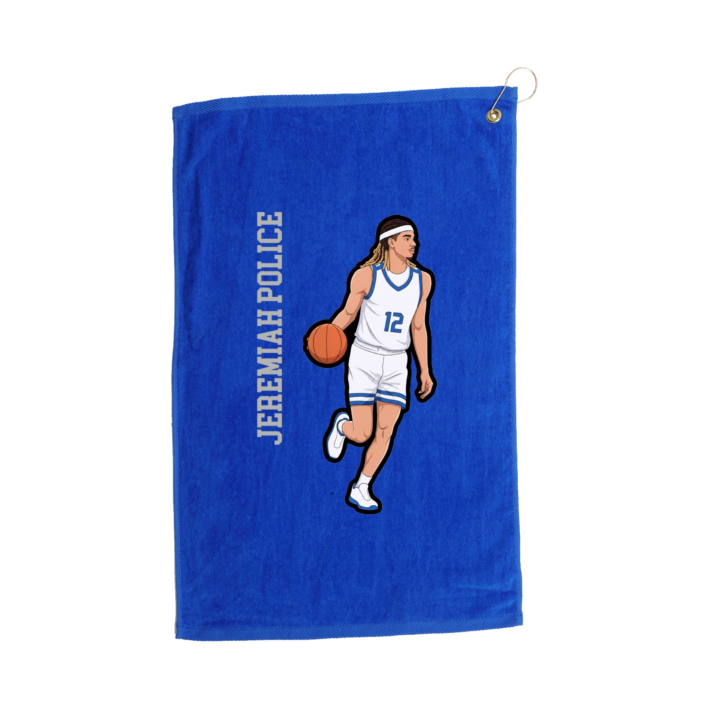 Golf Towel — Name Vertical in Royal