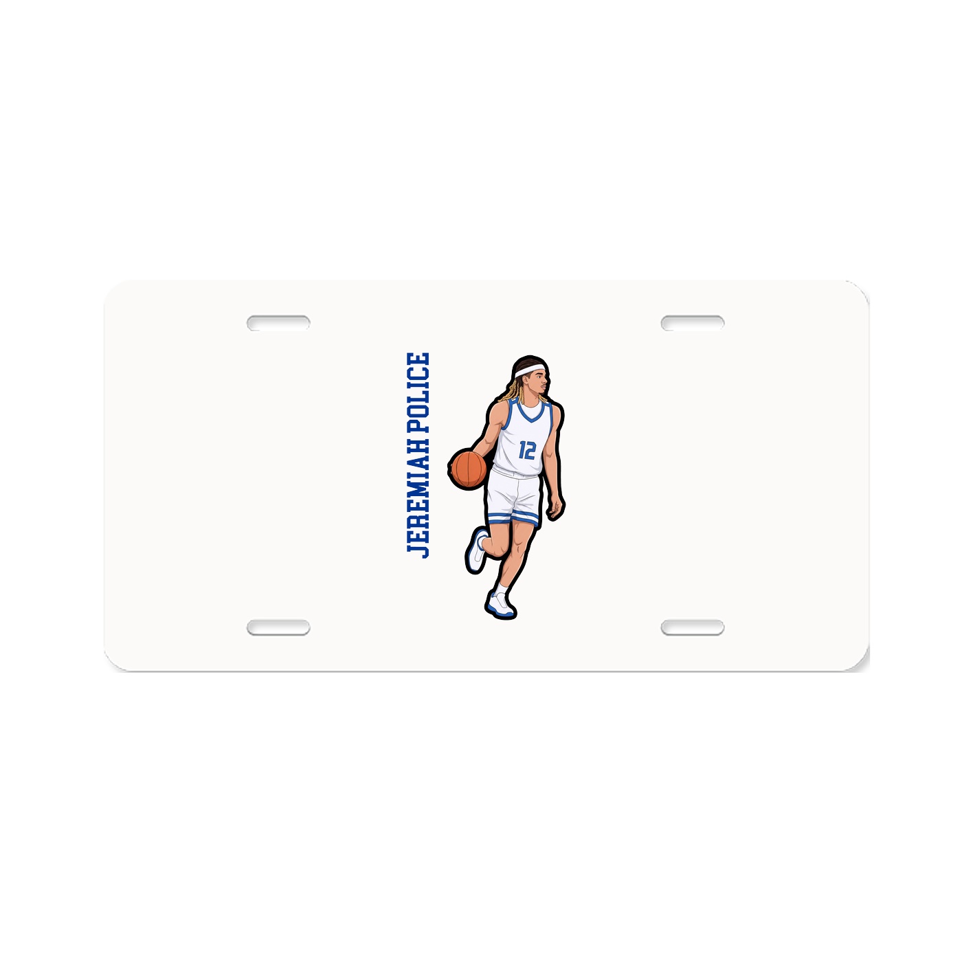 License Plate — Name Vertical in Classic
