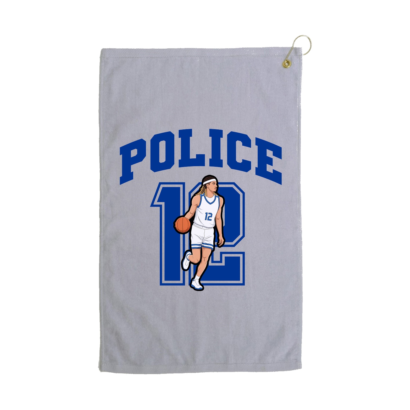 Golf Towel — Number in Grey