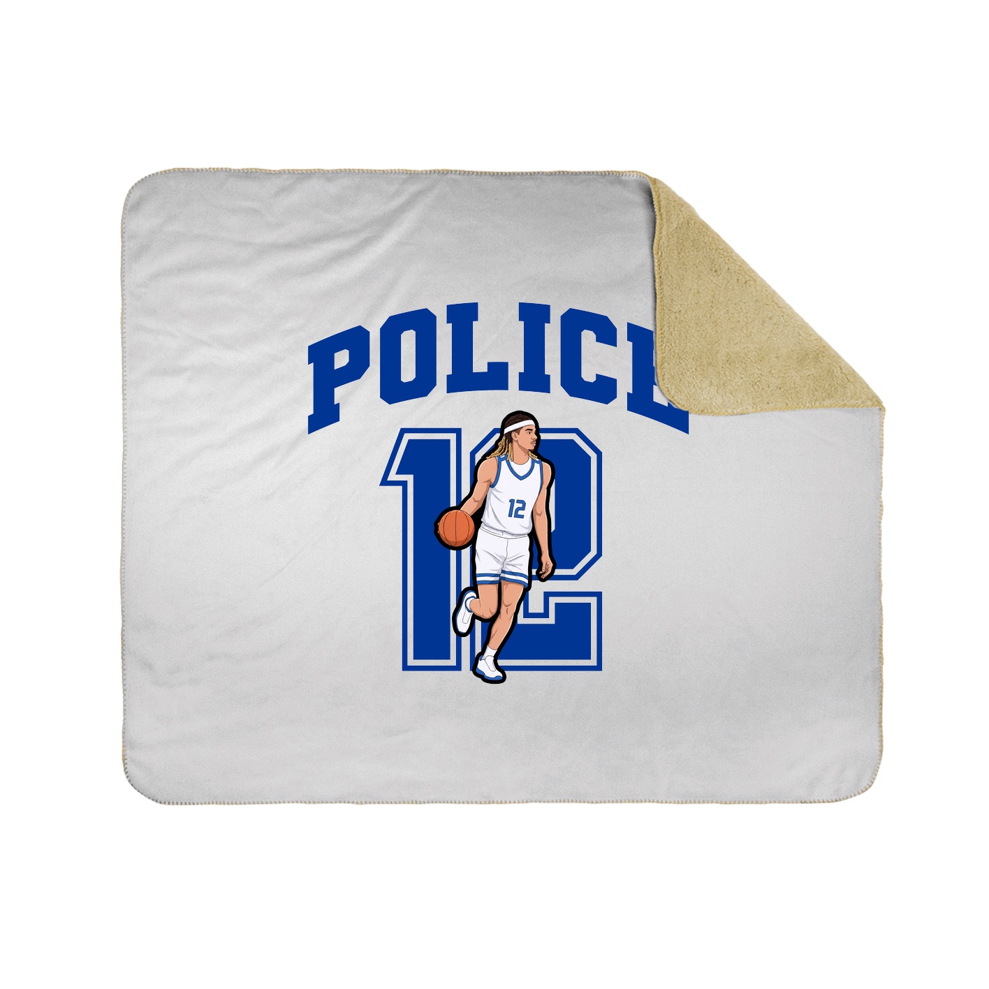 Throw Blanket — Number in White