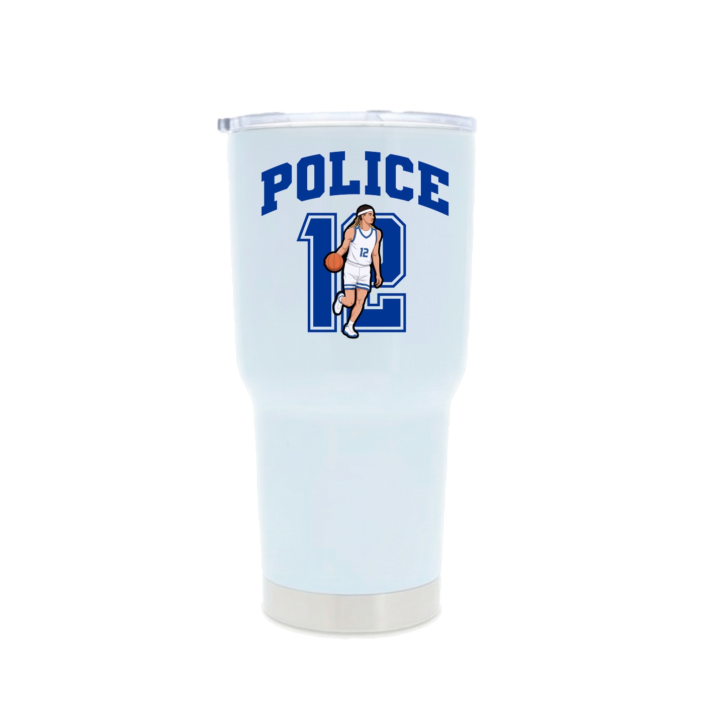 30oz Stainless Steel Tumbler — Number in White