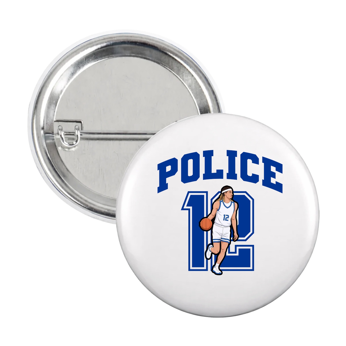 Game Day Button — Number in White