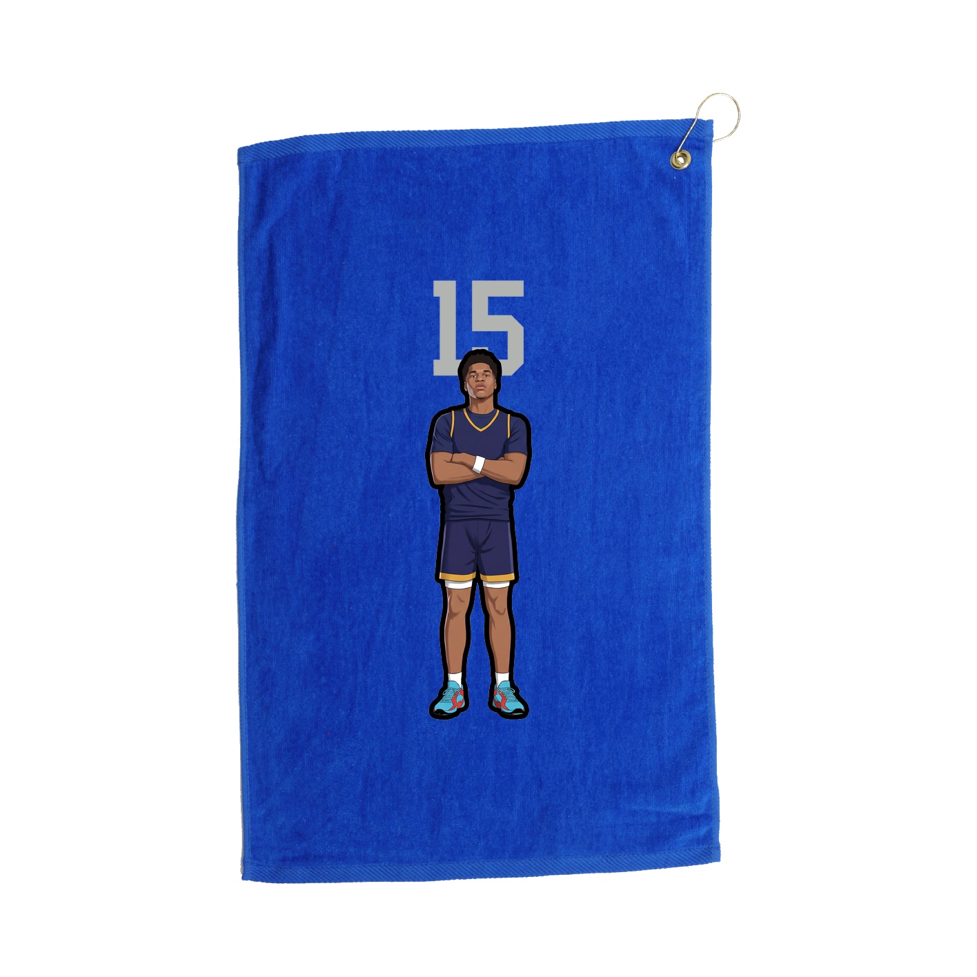 Golf Towel — Number Top in Royal