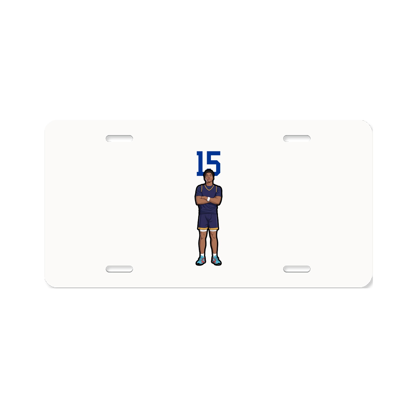 License Plate — Number Top in Classic