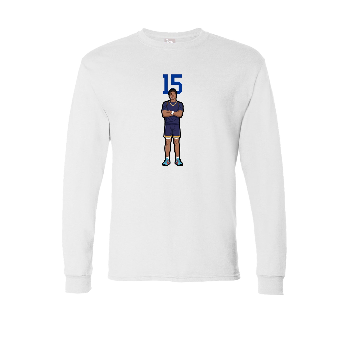 Long Sleeve Tee — Number Top in White