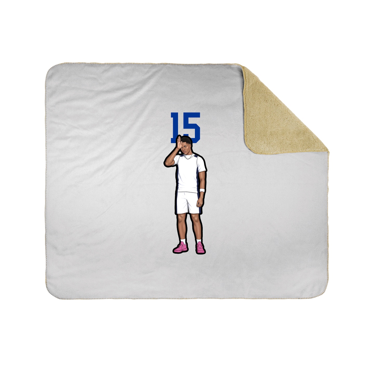 Throw Blanket — Number Top in White