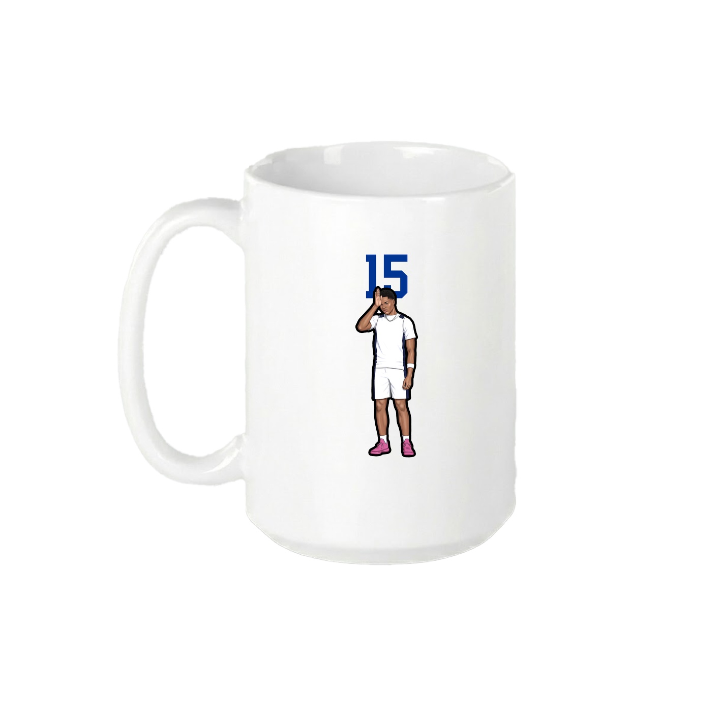 15oz Coffee Mug — Number Top in White