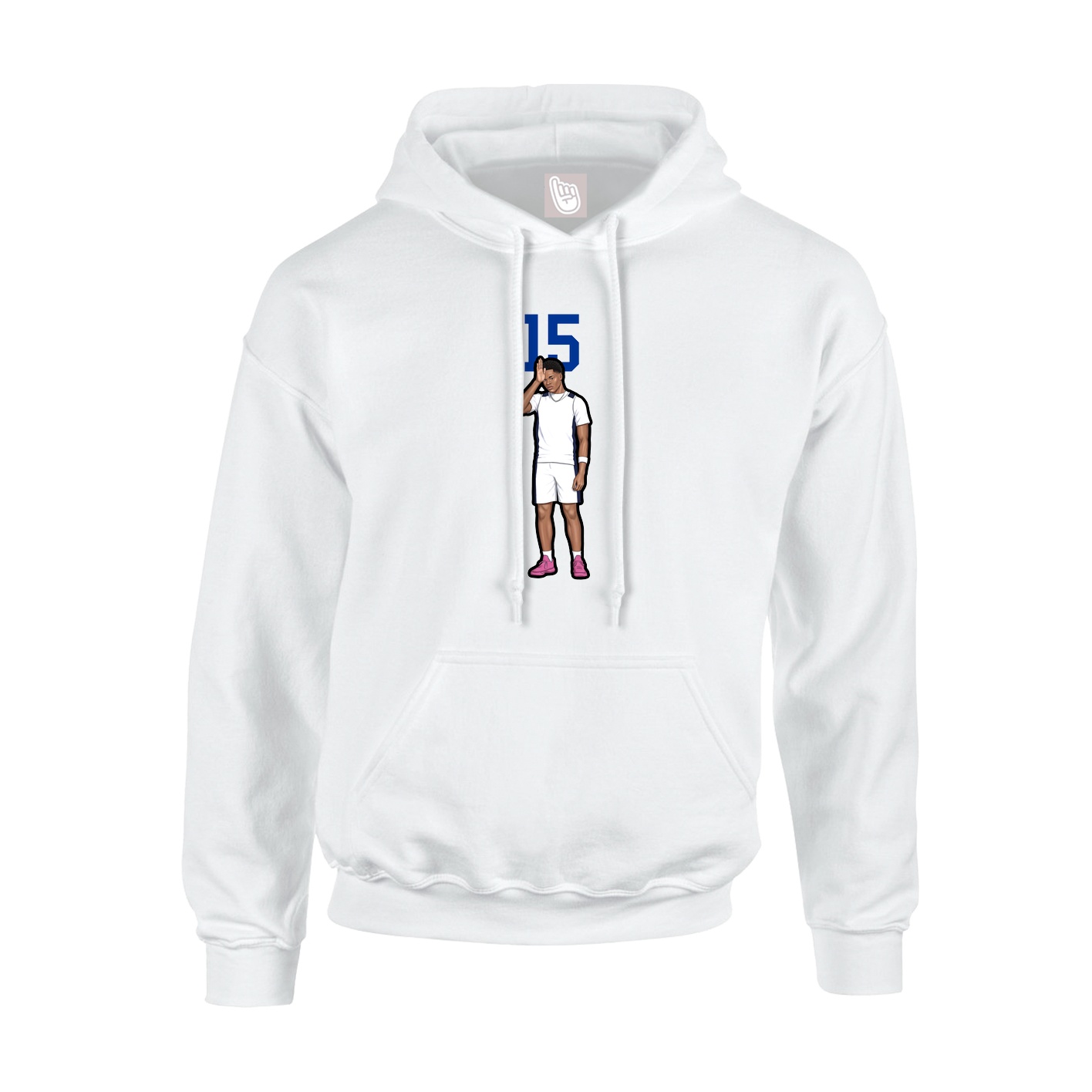 Hoodie — Number Top in White