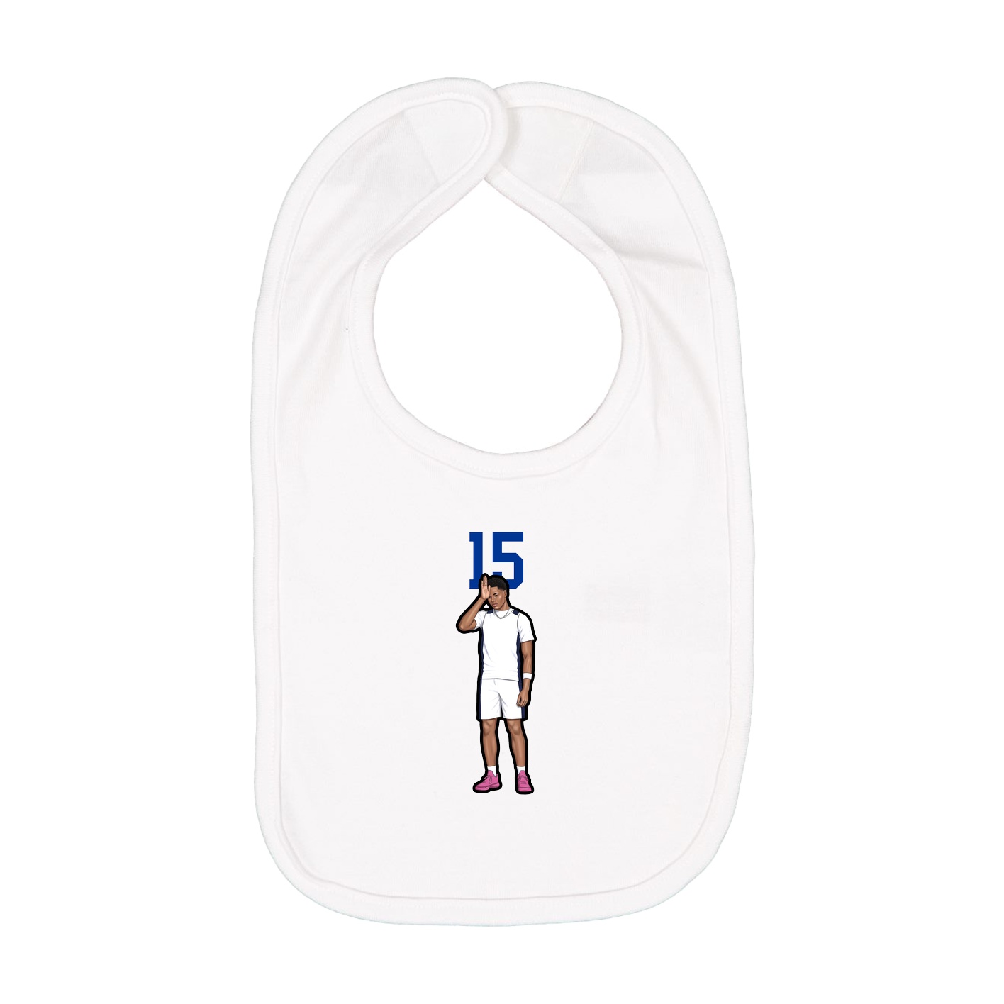 Infant Bib — Number Top in White