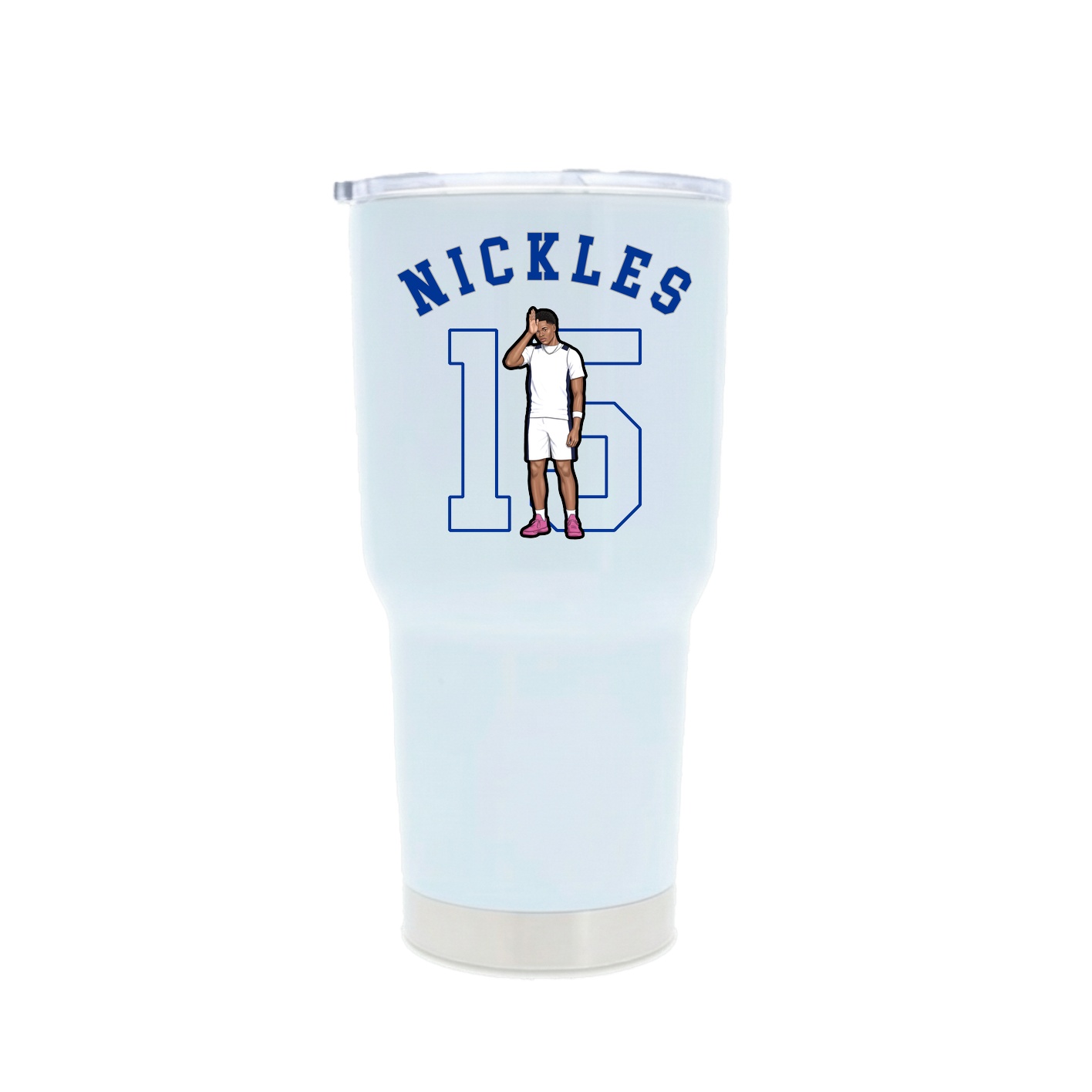 30oz Stainless Steel Tumbler — Shirsey Arch in White