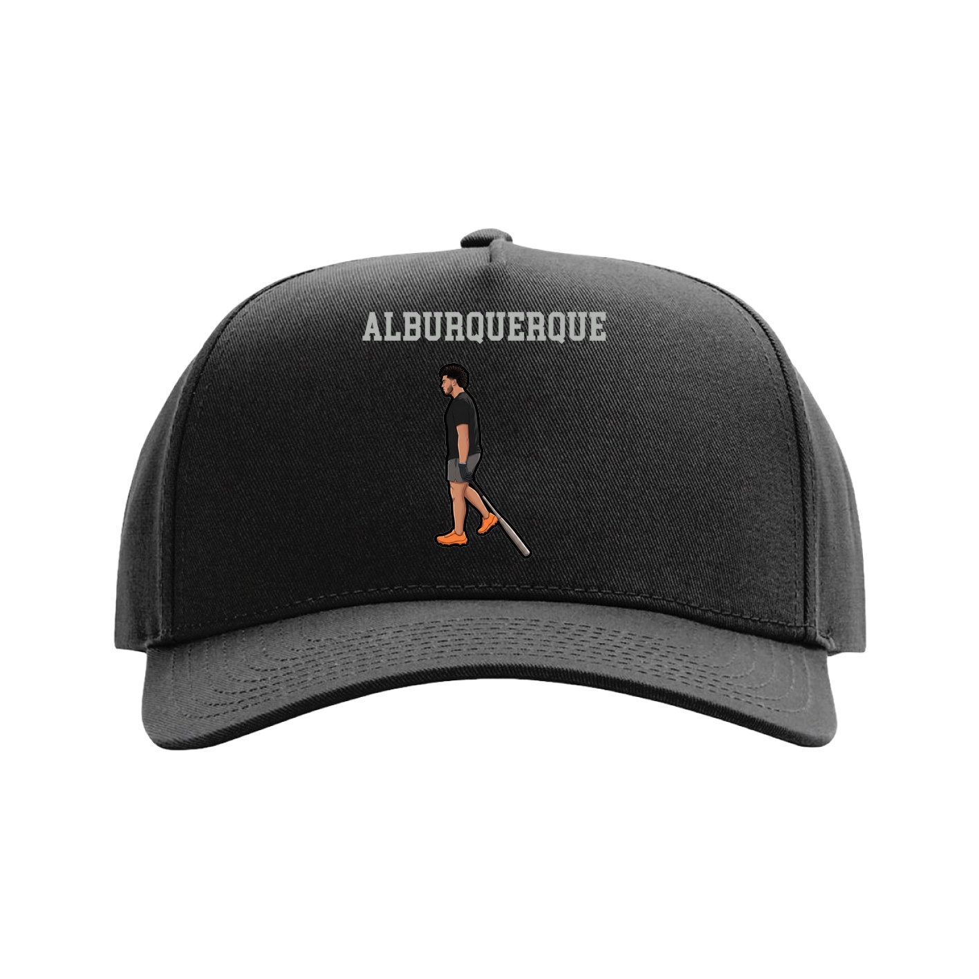 Full Fabric Five-Panel Champ Cap — Shirsey in Black