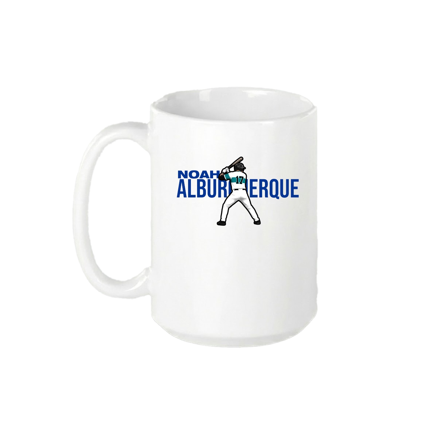 15oz Coffee Mug — Player Name in White