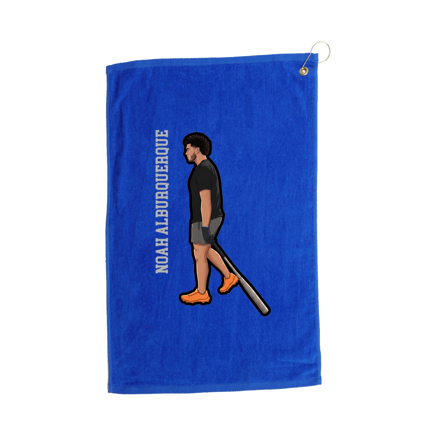Golf Towel — Name Vertical in Royal