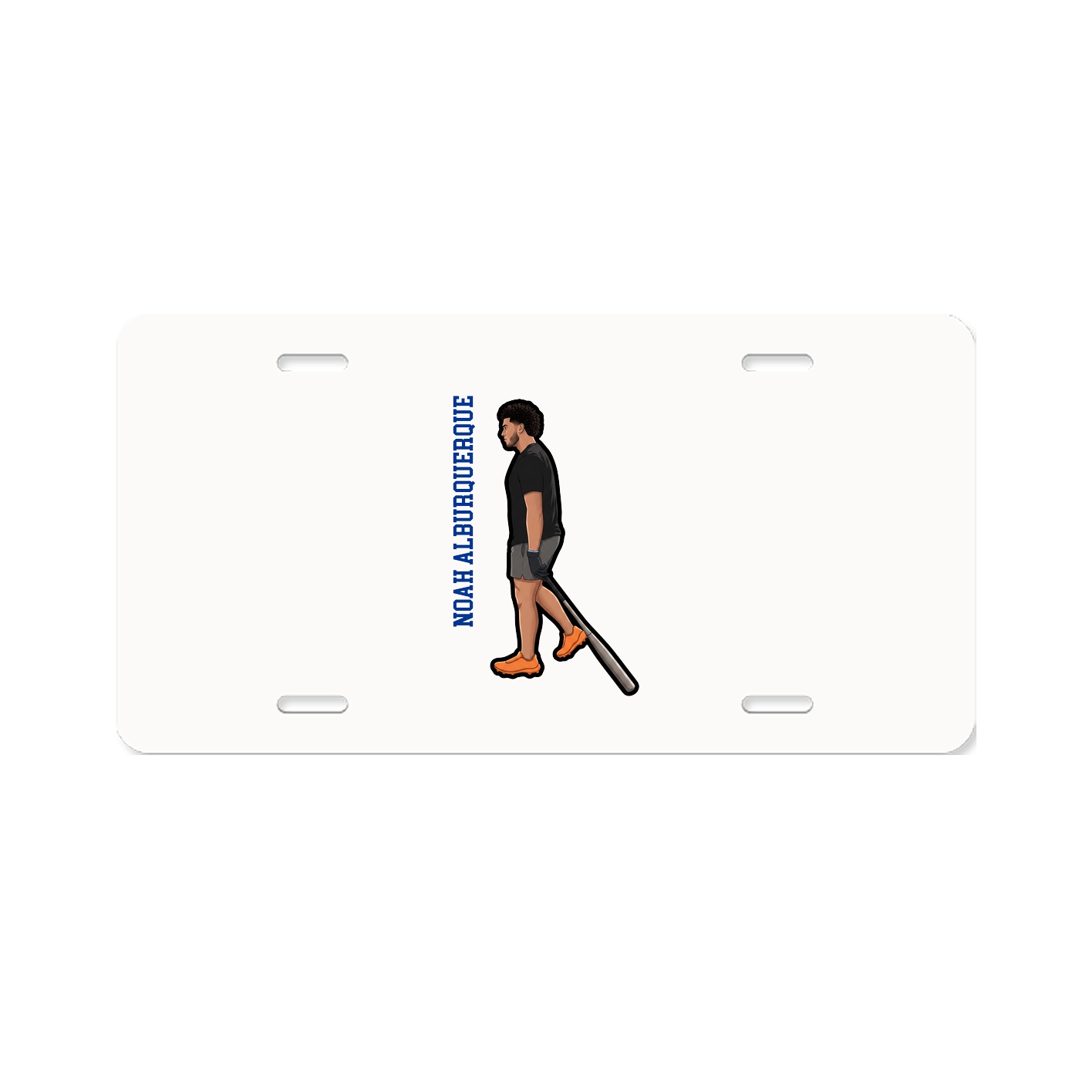 License Plate — Name Vertical in Classic