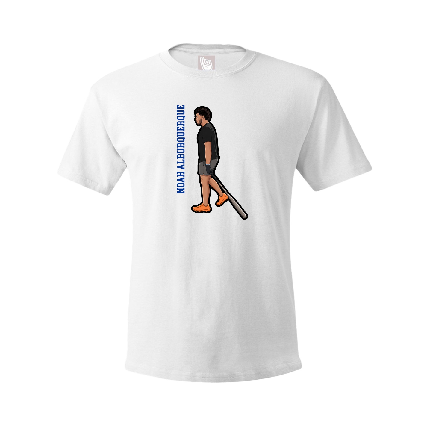 Tee — Name Vertical in White