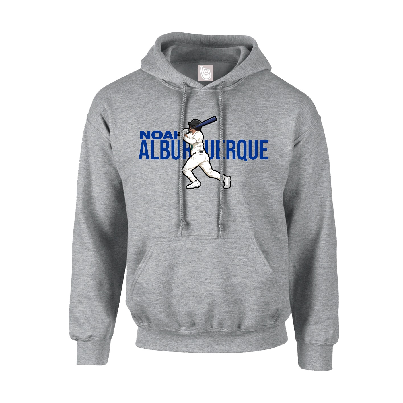 Hoodie — Player Name in Grey