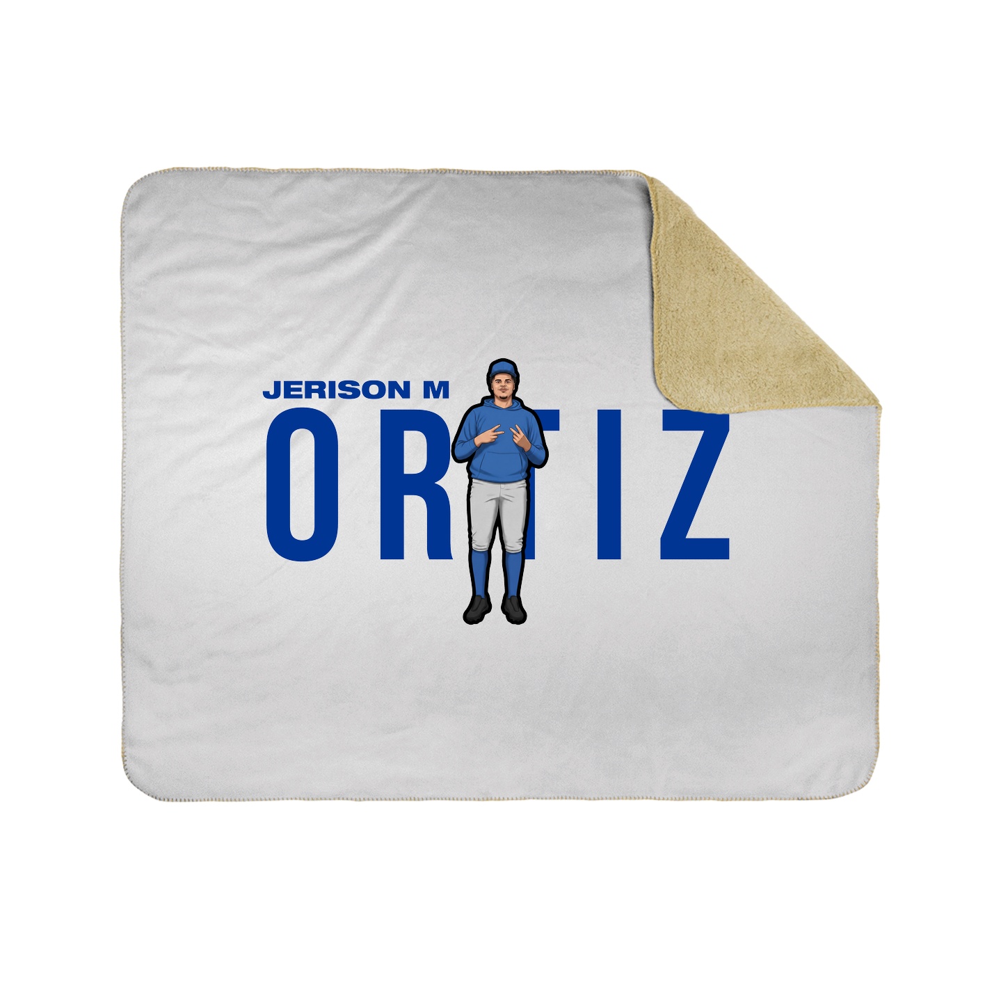 Throw Blanket — Player Name in White