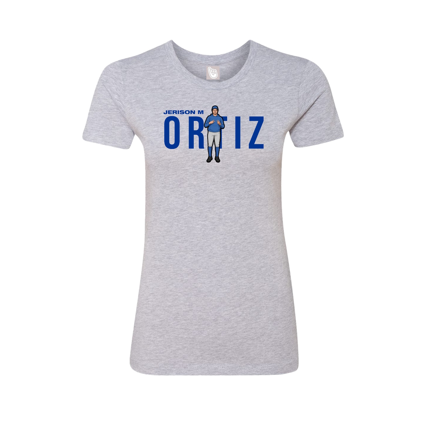 Womens Tee — Player Name in Grey
